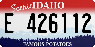 ID license plate E426112