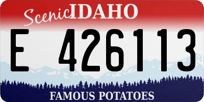 ID license plate E426113