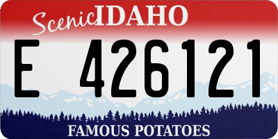 ID license plate E426121