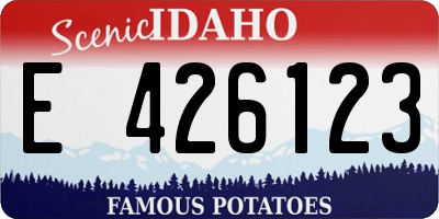 ID license plate E426123