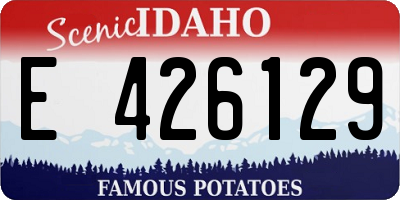 ID license plate E426129