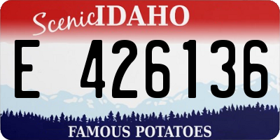 ID license plate E426136