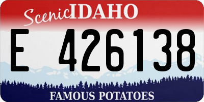 ID license plate E426138