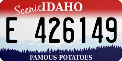 ID license plate E426149