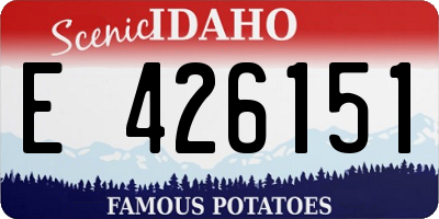 ID license plate E426151