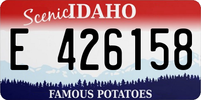 ID license plate E426158
