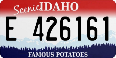 ID license plate E426161