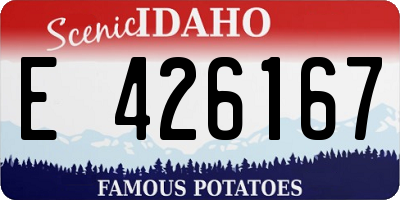 ID license plate E426167