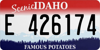 ID license plate E426174