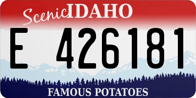 ID license plate E426181