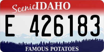 ID license plate E426183