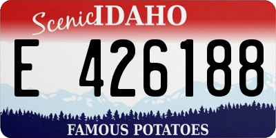 ID license plate E426188