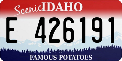ID license plate E426191
