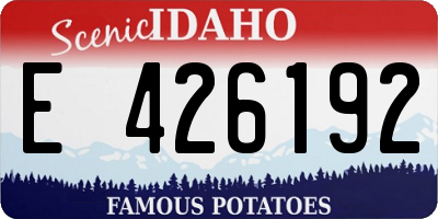 ID license plate E426192
