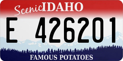 ID license plate E426201