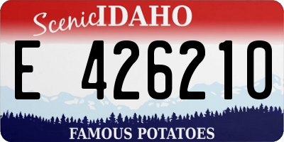 ID license plate E426210