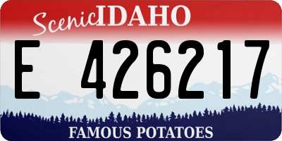 ID license plate E426217