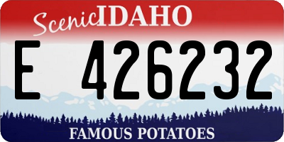 ID license plate E426232