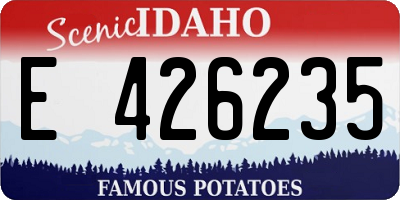 ID license plate E426235