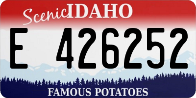 ID license plate E426252