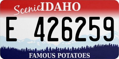 ID license plate E426259