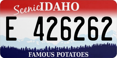 ID license plate E426262