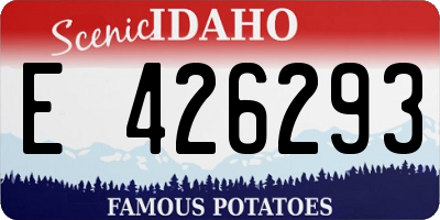 ID license plate E426293