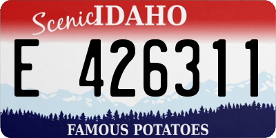 ID license plate E426311