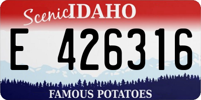 ID license plate E426316