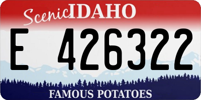 ID license plate E426322