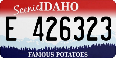 ID license plate E426323