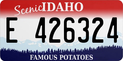ID license plate E426324