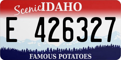 ID license plate E426327