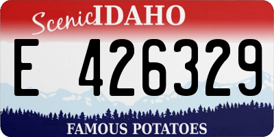 ID license plate E426329