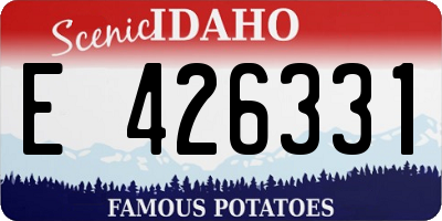 ID license plate E426331