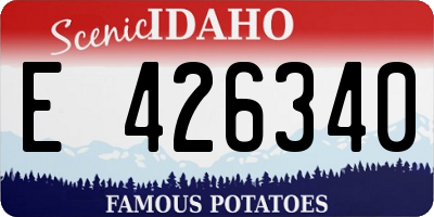 ID license plate E426340