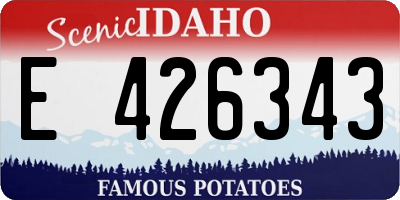 ID license plate E426343