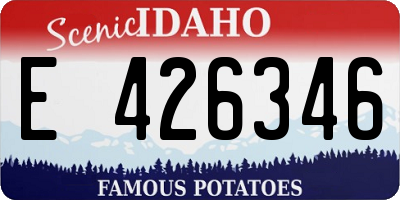 ID license plate E426346
