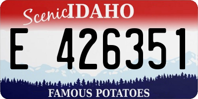 ID license plate E426351