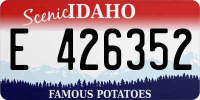 ID license plate E426352