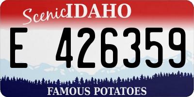 ID license plate E426359