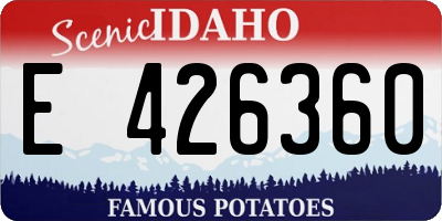 ID license plate E426360