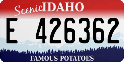 ID license plate E426362