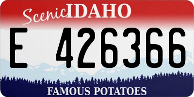 ID license plate E426366