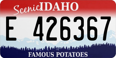 ID license plate E426367