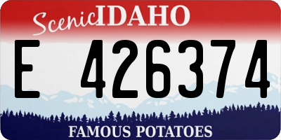 ID license plate E426374