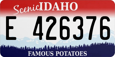 ID license plate E426376