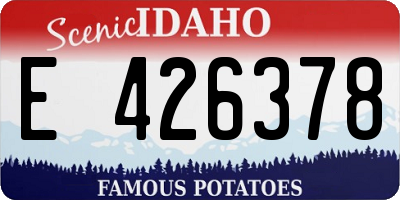 ID license plate E426378