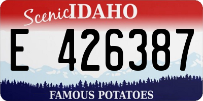 ID license plate E426387