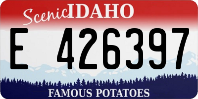 ID license plate E426397